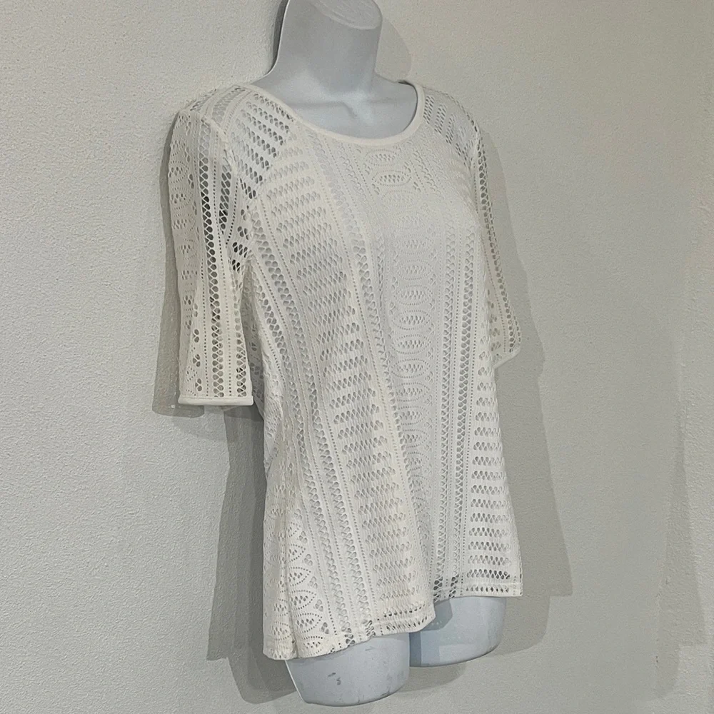 Dana Buchman Lace Top Size S - Picture 2 of 6